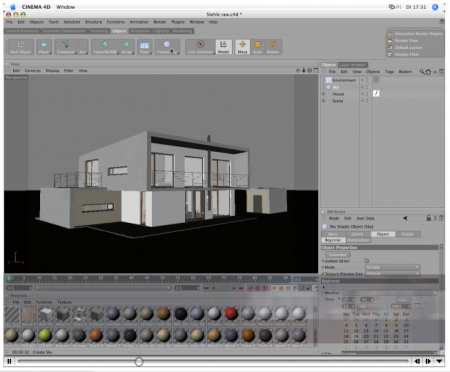 C4D AE R11 - Imported model from ArchiCAD 12