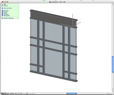 04 - Editing Menu for isolated 3D Curtain Wall editing window.