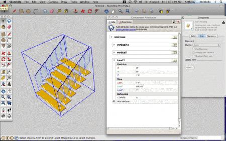 SketchUp 7 Pro - Dynamic Component: Google Provided Stair