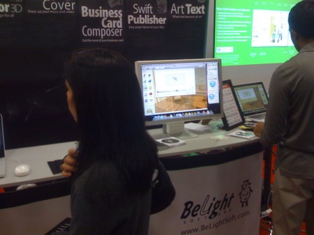 BeLight's booth showing Live Interiors 3D.