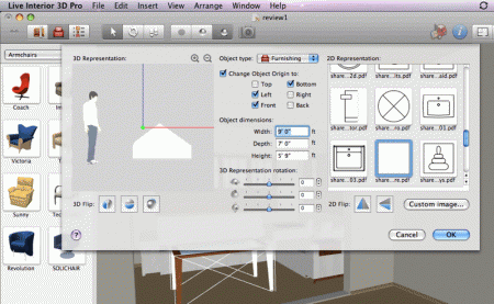 08 - Importing SketchUp object. Setting object categorization, orientation and options for representation.