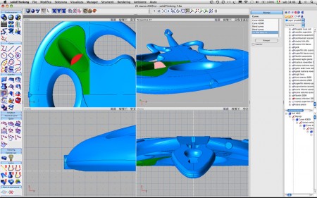 04 - view of solidThinking screenshots showing The Handle guitar.
