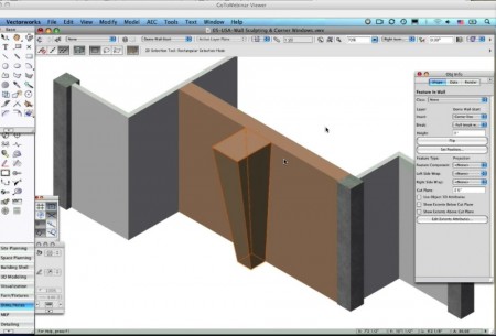 01 - New wall sculpting capabilities in Vectorworks 2010.