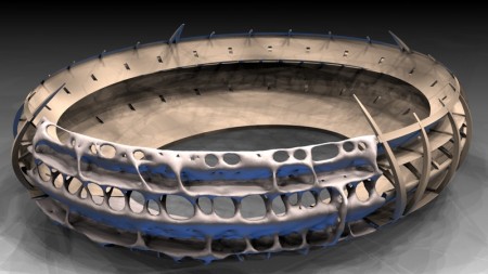 02 - Coliseum design based on morphogenesis technology. 