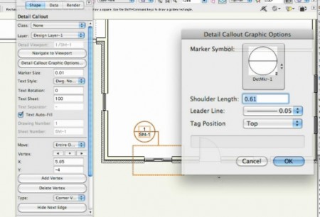 0x - The new Create Detail Viewport feature streamlines the process of creating details utilizing the standard Viewport tools in Vectorworks. 