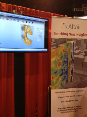 03 - Altair surprised us by being in attendance at AIA. They were showing several items but principally a wind-tunell technology they are working on bringing to market for the AEC space. They were also showing solidThinking Inspire. 