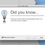 02 - The Tip of the Day is another learning aid in TurboCAD Mac Pro 7 that allows a scalable learning option. 
