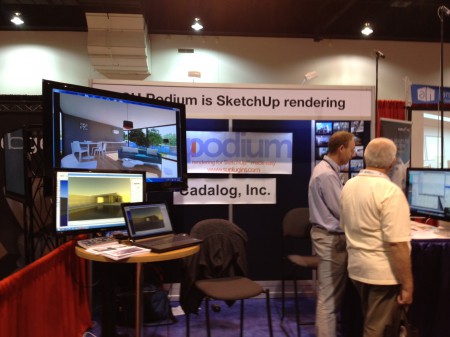 03 - There were several SketchUp add-on software companies at AIA this year, including SUPodium. We don't have pictures of everyone's booth (sorry folks!) but we did snap this image. 