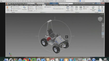 02 - Autodesk Inventor running through a web browser powered by AWS, OTOY and Nvidia. 