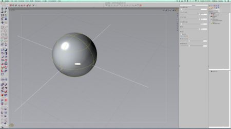 01 - the solidThinking Evolve interface with a sphere chosen. 