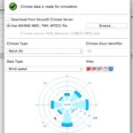 03 - Climate data file is imported into EDstar and can be graphically reviewed. 
