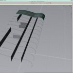 09 - Skinning tool in action. Clicking on a series of NURBS curves creates a continuous plane. The curves can be unique in shape and size, unlike our uniform curves. 