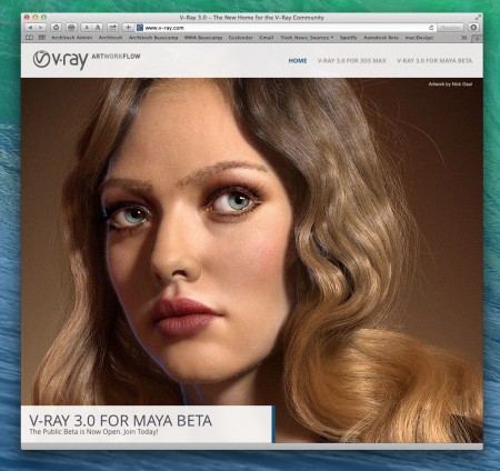 01 - Vray 3.0 for 3ds Max and Maya now out. Both support dozens of new features. 