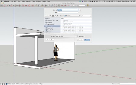 01 - SketchUp 2014 now features direct export to IFC, industry foundation classes, file format. 