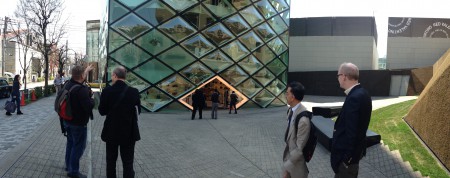 03 - Members of the press getting ready to stop by at the Prada store, designed by Herzog & de Meuron. 