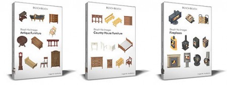 01 - Dosch Design features new titles on 3D objects with a focus on old furniture and fireplaces.