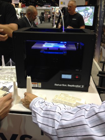 01 - AutoDesSys' booth at AIA Chicago with a 3D printer and its formZ goodies! 