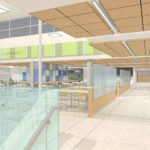 03.1 - Boston Medical Center. Yawkey, New Entrance & Cafeteria, design visualization sequence. Early Design Development. 