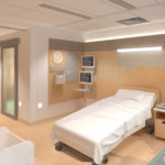04.1 - Boston Medical Center, Maternity Unit. Headwall in Postpartum Room. 