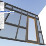 11 - After making room for a door, add a door to the curtain wall the same way as a normal wall. Doors smartly size to curtain wall frames. 