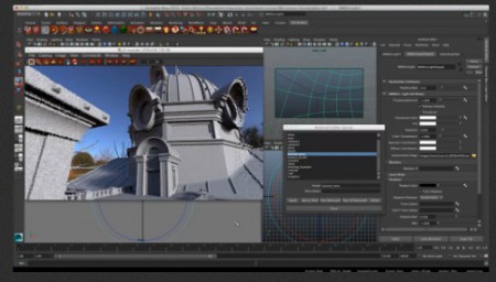02 - Primarily today RenderMan runs inside the Autodesk Maya workflow but is also a plugin for KATANA. Here is a capture from a video showing it in action in Maya. (courtesy of Pixar). 