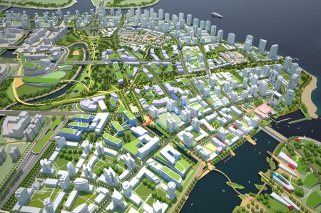 01 - The Punggol Master plan development by Urban Strategies Inc. of Toronto, Canada. The urban design and planning firm uses ArchiCAD for creating such models. 