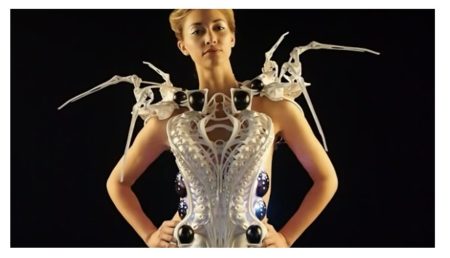 01 - Spider Dress was created by robotic couture designer Anouk Wipprecht. This image captured from the vimeo feature on the design. 