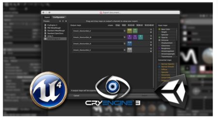02 - Substance Designer 5 has support for popular game engines with new export wizards for Unreal Engine 4, Unity 5, and Cry Engine 3. 