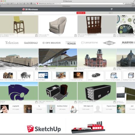 01 - Trimble has announced an update to 3D Warehouse that adds more social connectivity features to the popular SketchUp community modeling site. 