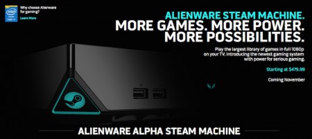 02 - Alienware's new Steam Machine coming in November with all other Steam Machines. (image: screen grab, Alienware website. All rights reserved.)