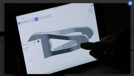 02 - OnShape runs on iOS devices and Android in the near future. The mobile app allows full editing. (image: screen grab of video on website, source: OnSite. All rights reserved.)