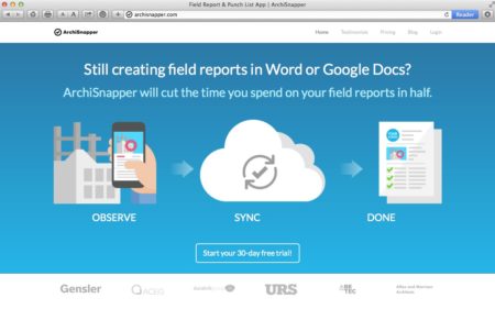 01 - The ArchiSnapper company website smartly asks in this social internet era: "Still doing field reports in Word or Google Docs?"