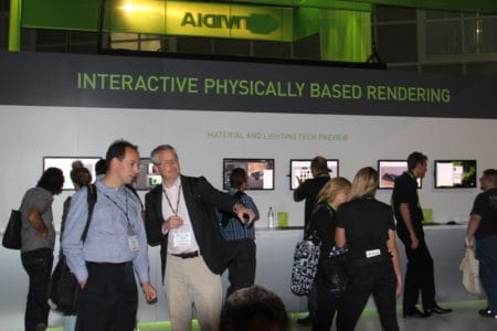 04 - NVIDIA physically based rendering booth at Siggraph 2015. 
