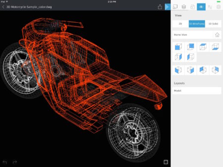 01 - A sample image from Autodesk's AutoCAD 360 on an Apple iPad device. The new iPad Pro with Pencil is propelling new possibilities and developers like Autodesk aim to leverage these features in new functionality. image: Autodesk, All rights reserved.
