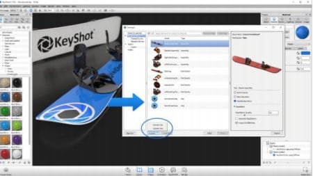 01 - KeyShot Connection for Onshape allows users to move models between the modeling and the rendering environment, make updates and share KeyShot scenes with other team members. 