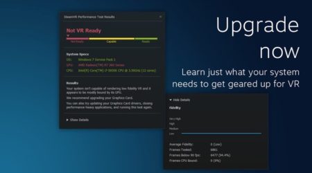 01 - In part 2 of the news item below Valve has produced a test app that tells you if your PC is up to VR standards or not. 