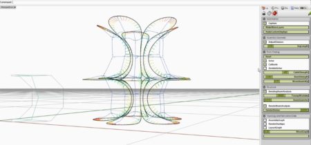 01 - Image is screen shot capture from Vimeo video on 2016 SmartGeometry cluster session titled "Calibrated Modeling of Form-Activated Hybrid Structures" using Rhino, Grasshopper and Kangaroo. 