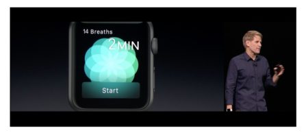 01 - Apple is introducing a new Breath app, aimed at helping people learn to do deep breathing exercises; this app is a continuation of Apple's goals with bettering human health. 