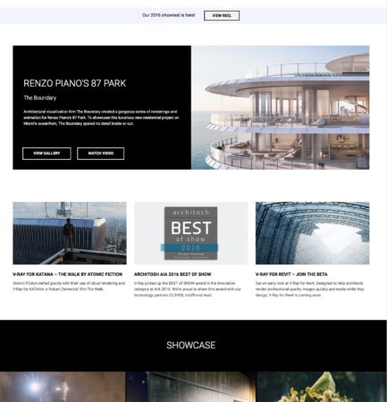 01 - Chaos Group's new site looks really great. The award-winning software app V-Ray is very much the leading rendering tool in the AEC space and beyond. 