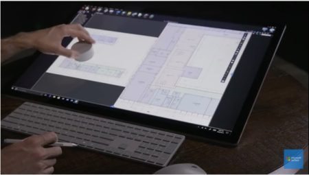 01 - Bluebeam Revu update puts it on the new Microsoft Surface Studio, forming a natural relationship in reviewing drawings on a large screen digital device that lays down flat. 