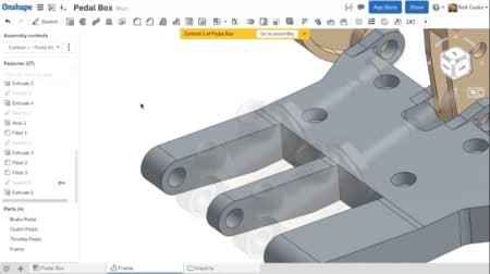 02 - In-context editing in action with the latest update to Onshape. 