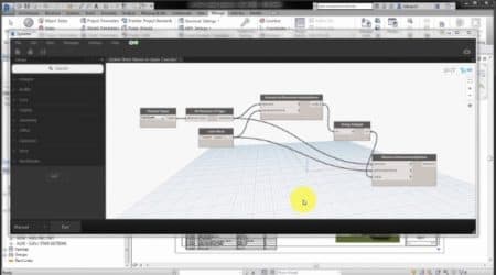 01 - This view shows a Dynamo script changing a title block text item throughout the project using Dynamo Player, a new feature in version 2017.1. Image: screenshot of Autodesk video. 
