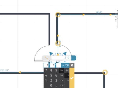 13 - If differences do exist but you know from the field the walls must align at least structurally, place a common dimension for the door from the corner. 