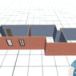 20 - In this 3D view in OrthoGraph I we can see we have different windows by accident in the same room. 