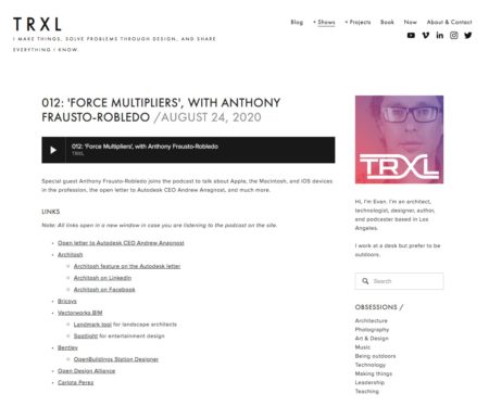 TRXL podcast architecture
