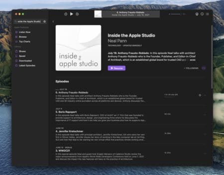 podcast - Inside the Apple Studio