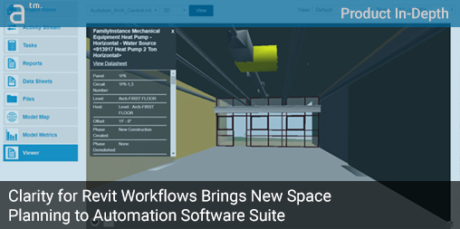 Clarity for Revit Workflows Brings New Space Planning to Automation Software Suite