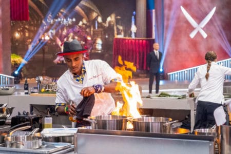 Iron Chef: Quest for an Iron Legend. Marcus Samuelsson in episode 103, with XR and AR provided by Silver Spoon.
