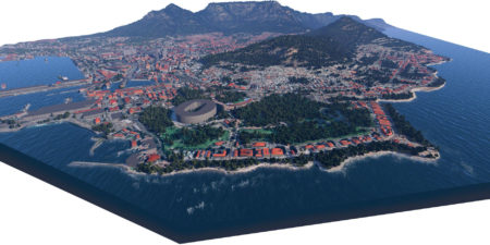 Example of the type of virtual terrain that NZDF could generate with VBS4