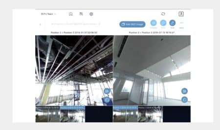 RICOH 360 Projects paired with THETA X cameras make a comprehensive system for collaboration between architects and construction professionals.